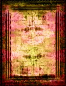 Grunge border and background Stock Illustration