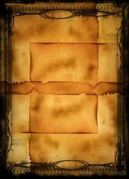 Grunge border and background Stock Illustration