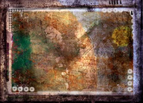 Grunge border and background Illustrazione stock