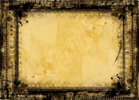 Grunge border and background Stock Illustration