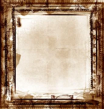 Grunge border and background Stock Illustration