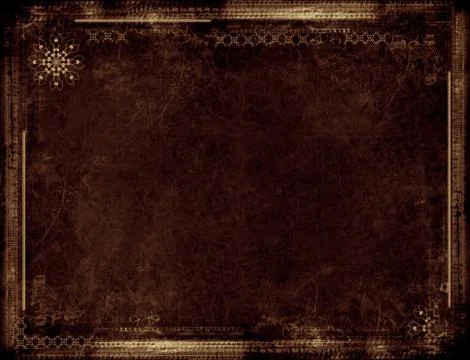 Grunge border and background Illustrazione stock