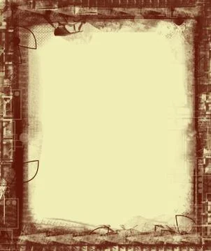 Grunge border and background Stock Illustration