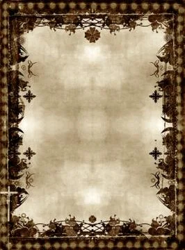 Grunge border and background Stock Illustration
