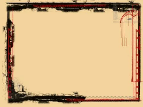 Grunge border and background Stock Illustration