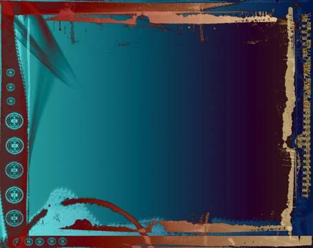 Grunge border and background Stock Illustration