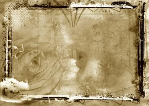 Grunge border and background Stock Illustration