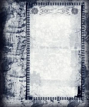 Grunge border and background Stock Illustration
