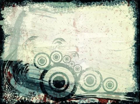 Grunge border and background Stock Illustration