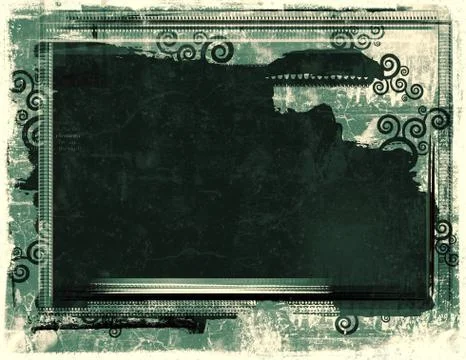 Grunge border and background Stock Illustration