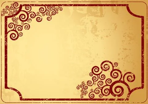 Grunge border and background Stock Illustration