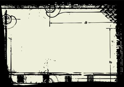 Grunge border Stock Illustration