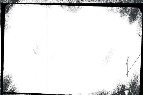 Grunge border or dust frame with handmade imperfection and vignette distress. Stock Illustration