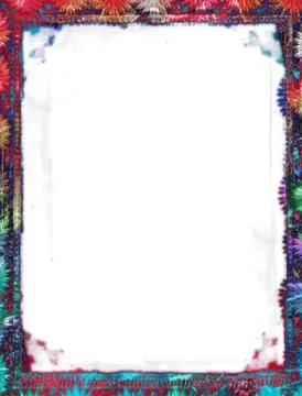 Grunge border over white Stock Illustration