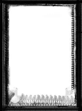 Grunge border over white Stock Illustration