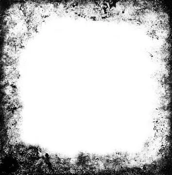 Grunge border overlay creating a distressed frame texture Stock Photos