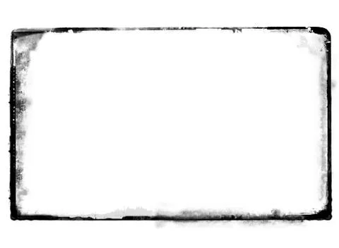 Grunge border on white Stock Illustration