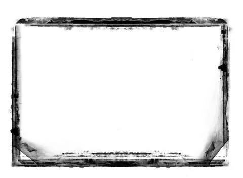 Grunge border on white Stock Illustration