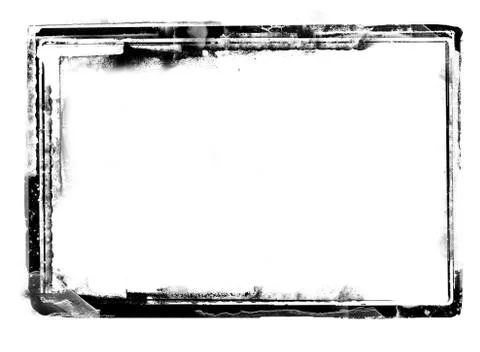 Grunge border on white Stock Illustration