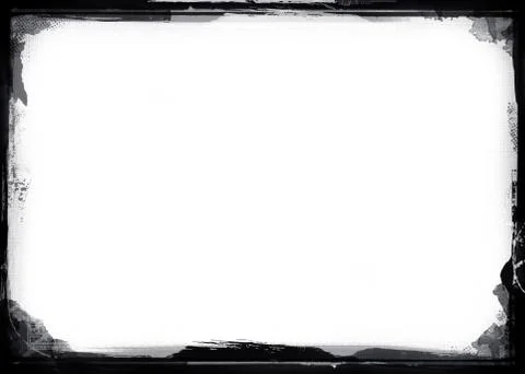 Grunge border on white Illustrazione stock