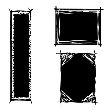 Grunge borders with place for your text. Stock Illustration