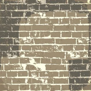 Grunge brick wall background for your message. vector, eps10 Stock Illustration