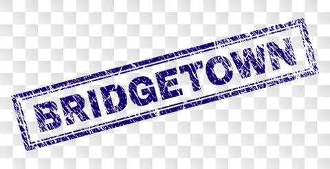 Grunge BRIDGETOWN Rectangle Stamp Stock Illustration