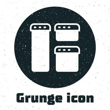 Grunge Browser window icon isolated on white background. Monochrome vintage Stock Illustration