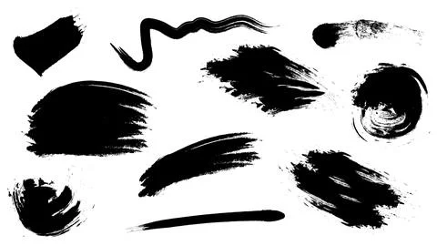 Grunge brush backgrounds set Stock Illustration