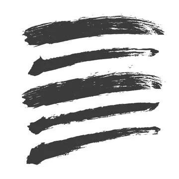 Grunge Brush Set 스톡 일러스트