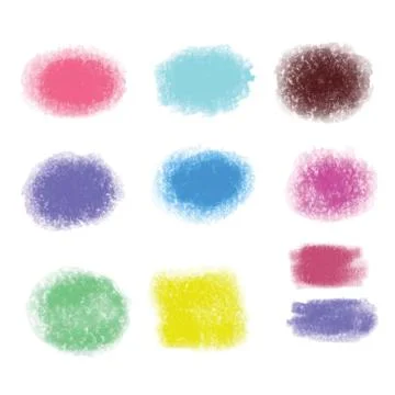 Grunge brush stroke texture backgrounds set of paint dabs splashes design Stock Illustration