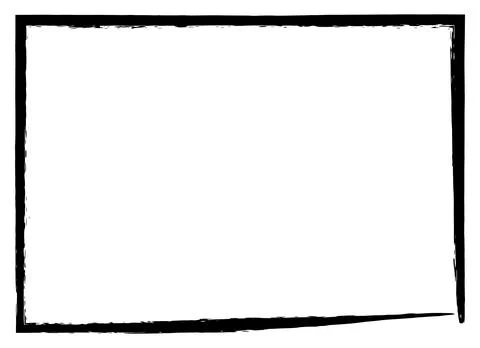 Grunge brush strokes rectangle border 스톡 일러스트