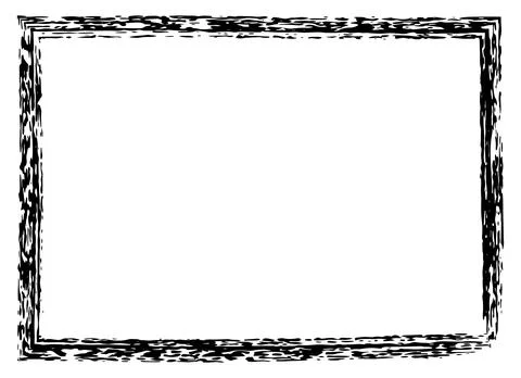 Grunge brush strokes rectangle border 스톡 일러스트