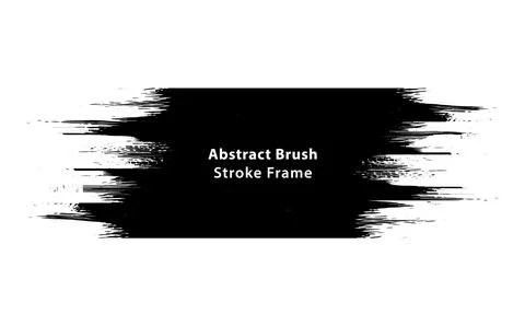 Grunge brush strokes vector, a black and white brush stroke Stock Illustration