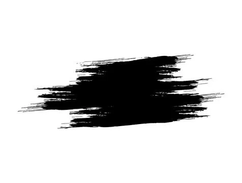 Grunge brush strokes vector, a black and white brush stroke Stock Illustration