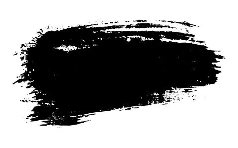 Grunge brush strokes vector, a black and white brush stroke Illustrazione stock