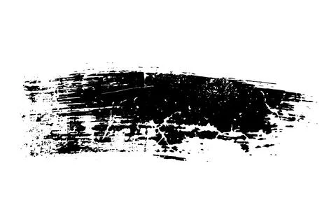 Grunge brush strokes vector, a black and white brush stroke Stock Illustration