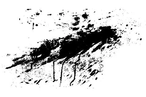 Grunge brush strokes vector, a black and white brush stroke Stock Illustration
