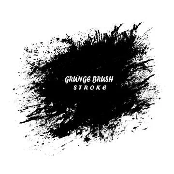Grunge brush strokes vector, a black and white brush stroke Stock Illustration