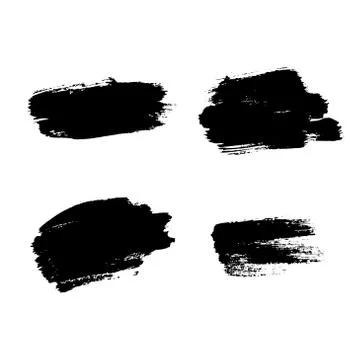 Grunge brushes background texture set Stock Illustration