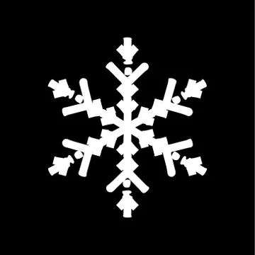 Grunge Brushstroke Snowflake Stock Illustration