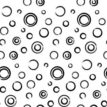 Grunge Bubbles Seamless Pattern Illustrazione stock