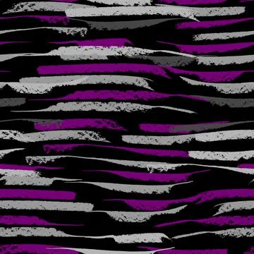 Grunge cage strips seamless pattern. Hand drawn chalk texture. Stock Illustration