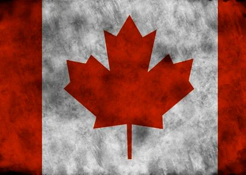 Grunge Canada flag. Stock Illustration