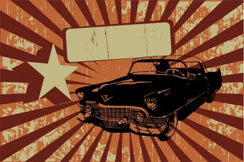 Grunge car Stock Illustration