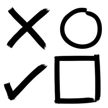 Grunge Check mark buttons Stock Illustration