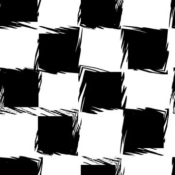 Grunge Chessboard Seamless Pattern Stock Illustration