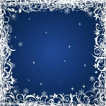 Grunge christmas frame Stock Illustration