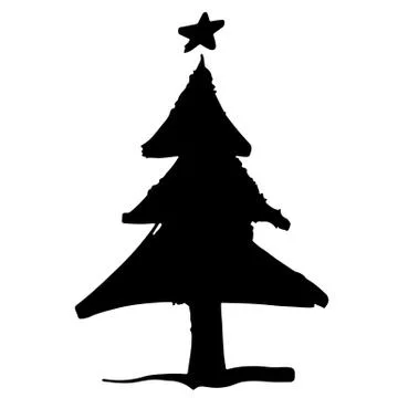 Grunge Christmas tree 스톡 일러스트