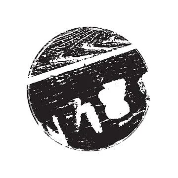 Grunge Circle Blot Illustrazione stock
